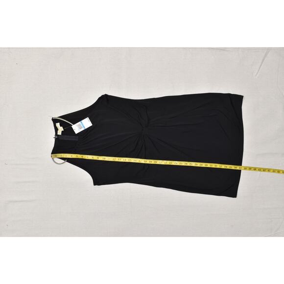 Michael Kors Women's Black Twisted Knot Halter Sheath Dress Plus Size XL NWT - Picture 2 of 8